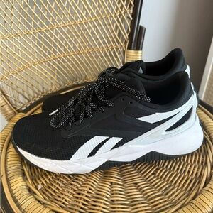Reebok Black and White Running Shoes